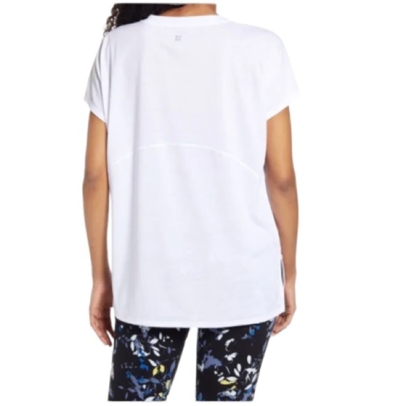 Sweaty Betty NWT Boyfriend V Neck Workout Tee White Gym T Shirt Size small - Picture 11 of 12